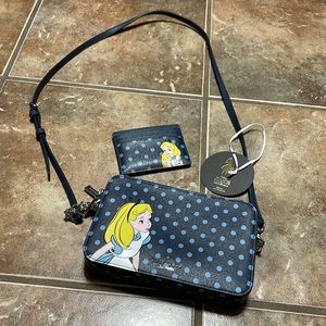 Kate Spade Alice in Wonderland purse and card holder